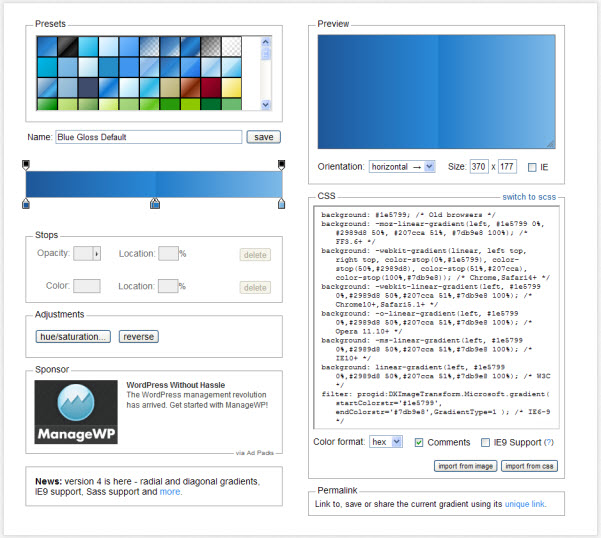 Ultimate CSS Gradient Generator